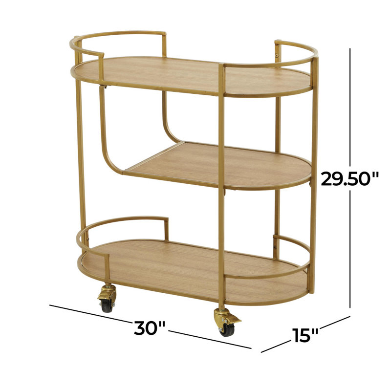 Chariot-bar ovale de 15 po de large Rotimi