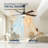  42-inch Modern Ceiling Fan with Light, 5 Blades, DC Motor, 6 Speeds, Downrod Flush Mount for Bedroom, Living Room-1185414659