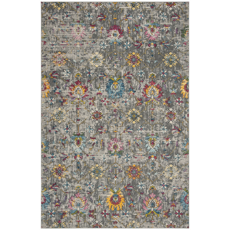 Givens Floral Hand Woven Area Rug, Rectangle 155 x 229 cm