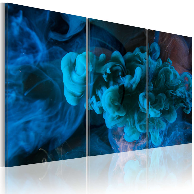 The Great Blueness - 3 Piece No Frame Print on Canvas, 40cm H x 60cm W