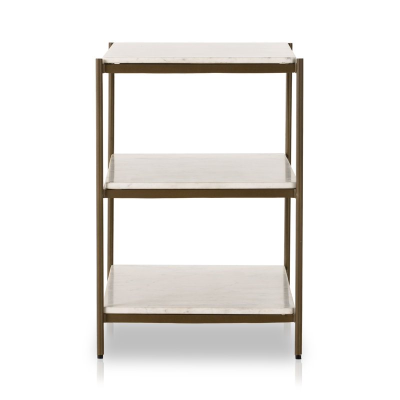 Felix Nightstand, Antique Brass