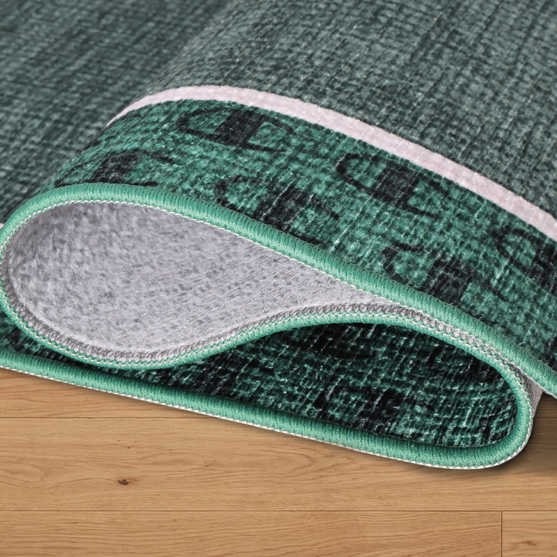Tapis lavable imprimé Chenille Champion Carter, Green Multi, 3' x 5'