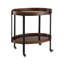 Chariot-bar ovale avec 2 tablettes