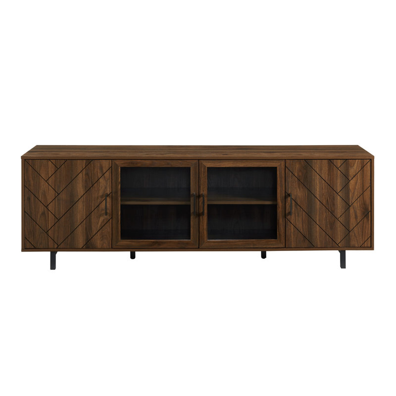 Meuble télé 70 po Modern Scandinavian, Marron foncé