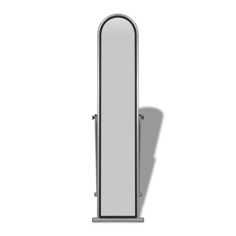 Metal Flat Floor Mirror, Black