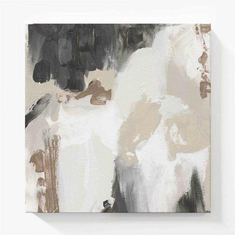 48" x 48"  Monochrome Mosaic v1, Large Canvas Print, 48" H x 48" W