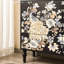 Commode vintage en bois peint paon