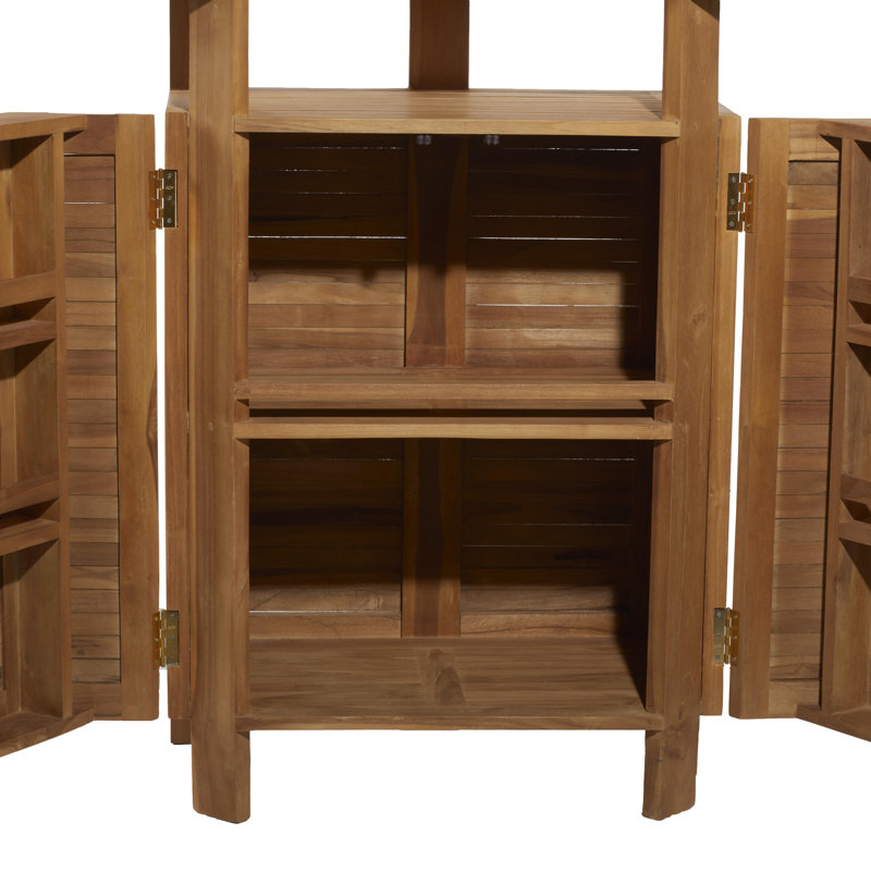 Kezia Rectangular Teak Outdoor Folding Bar Table