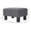 Repose-pieds repose-pieds, petit tabouret avec revêtement en tissu de lin et pieds en plastique, repose-pieds cubique pour le salon, gris anthracite