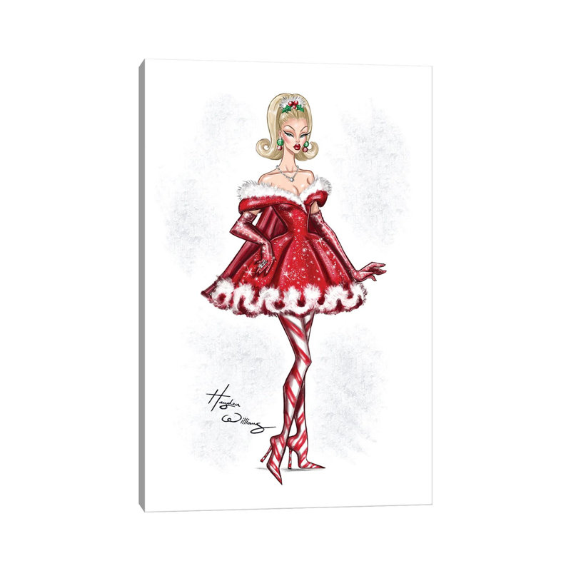 Petite robe de père Noël, H 12 po x l 8 po, Wrapped Canvas, Ne s’applique pas