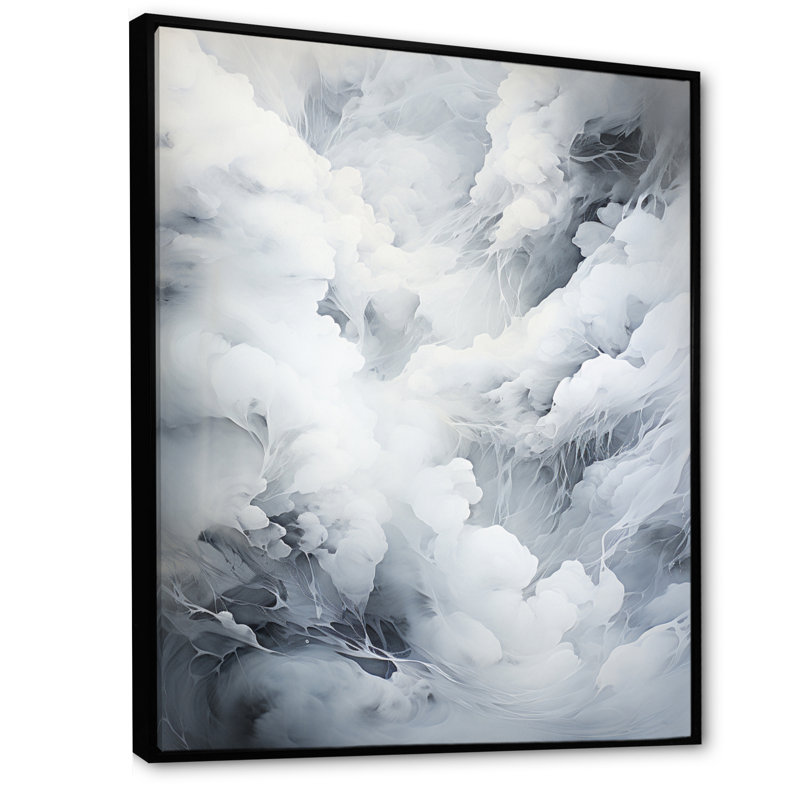 «Jaimin Clouds Whispering Clouds I», reproduction sur toile, H 40 po x l 30 po x P 1,5 po, Cadre flottant noir