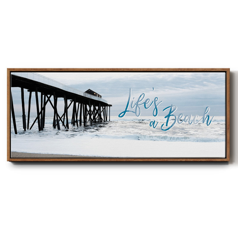 «Life's a Beach», toile encadrée, H 20 po x l 50 po