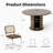 5-piece Round Pedestal Dining Set With Cane Back Cantilever Chairs-1701881424