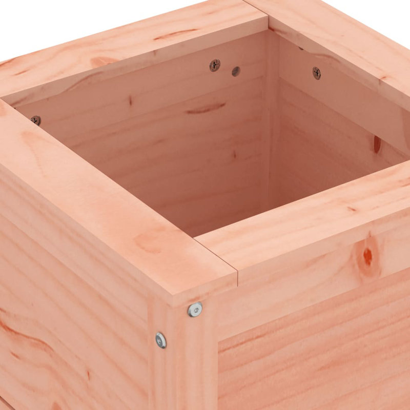 Bojana Wood Pot Planter, Brown, Douglas, 39cm H x 40cm W x 40cm D