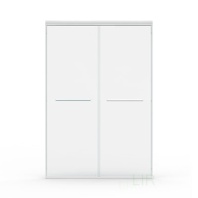 44-48 Inch Wide Double Sliding Shower Door With 1/4 Inch Tempered Glass, Semi-Frameless Design For Flexible And Safe Bathrooms, Shower Door