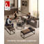 78cm Wide Faux Leather Round Footstool Ottoman-1388762328