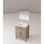 Meuble-lavabo en chêne gris 24 po x 18 po, comptoir en acrylique et miroir de 18 po à fermeture en douceur, riche espace de rangement intérieur 24 po 18 avec plateau-706752913