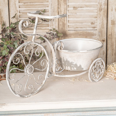 Rustic Metal Wire Bicycle Planter Basket for Home and Garden Decoration