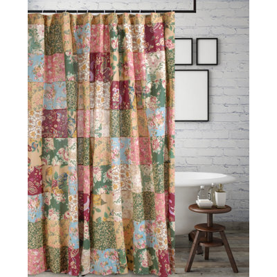 Antique Chic Patchwork Cotton Single Shower Curtain