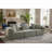 Modular 3-Seat Sectional Sofa, All-Foam Deep-Seat Couch With Plush Textured Chenille, Compressed Shipping & Tool-Free Setup, Low-Profile Design For Small Spaces, 111" W × 37" D × 23.6" H-Light Green-283939578