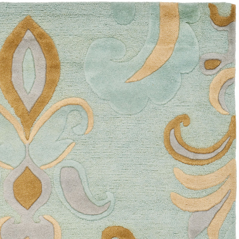 Tapis floral en laine touffeté à la main Candelo Soho, Carré 8 pi