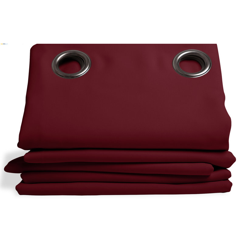 Rauseo Blackout Curtain Single Panel, Dark red