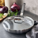 Bobby Flay by GreenPan PFAS-Free Nonstick Stainless Steel 12” Frypan with Lid