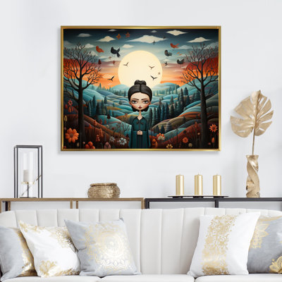 Portrait d'une muse mexicaine - art mural mexicain