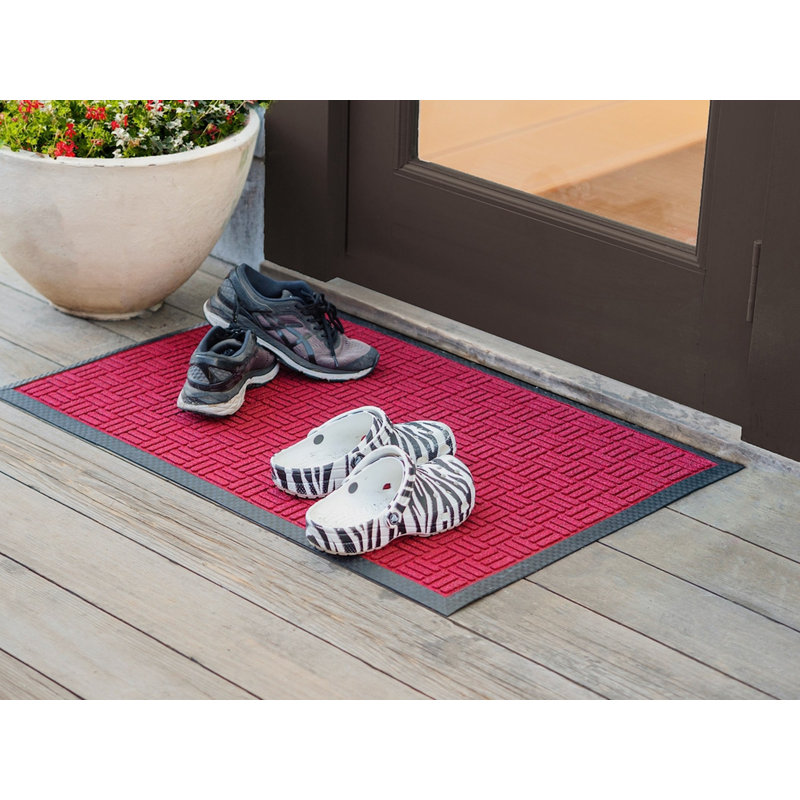 Tapis d'entrée antidérapant Fordville, Marron, 48" W x 72" L