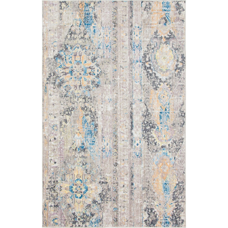 Tapis beige Mulvaney Southwestern, Rectangle 4 pi x 6 pi