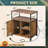 Rustic Brown Lockable File Cabinet With Charging Station For  Office - Printer Stand With Power Outlets, A4/Letter Size, Easy Assembly, Mobile Storage Solution