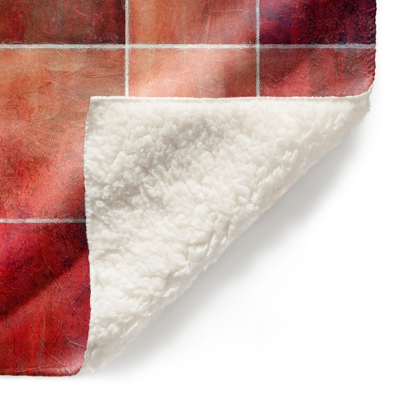 Hand Woven Throw Blanket, 51" x 60", Red