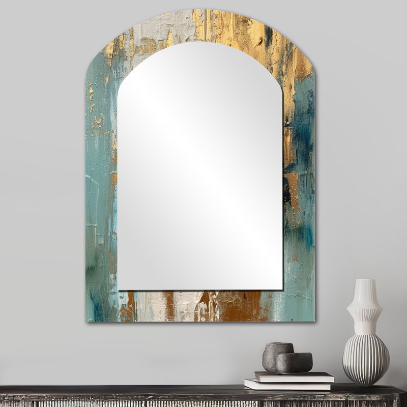 Miroir mural Gilded Daydream VII - Brown, 34 po x 25 po