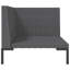Canapé de jardin Vidaxl gris foncé