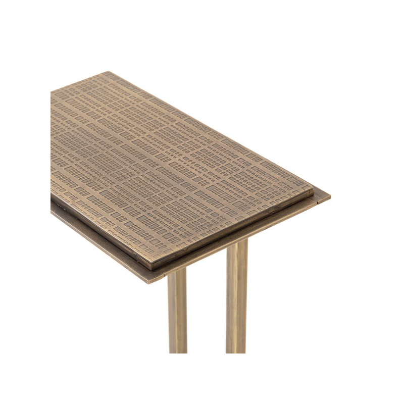 Element End Table, Antique Brass