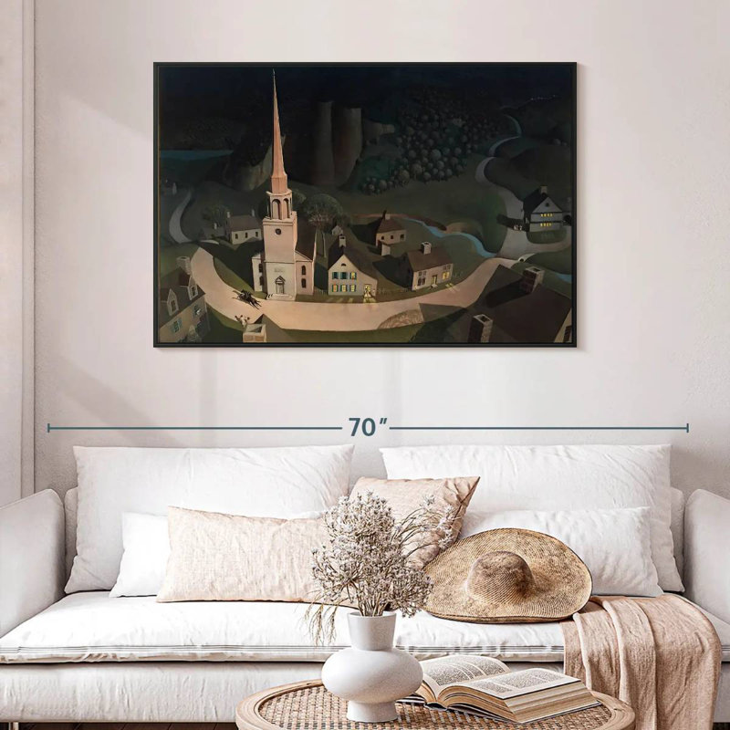 Tour de minuit de Paul Revere, 25 po x 17 po, Cadre flottant noir