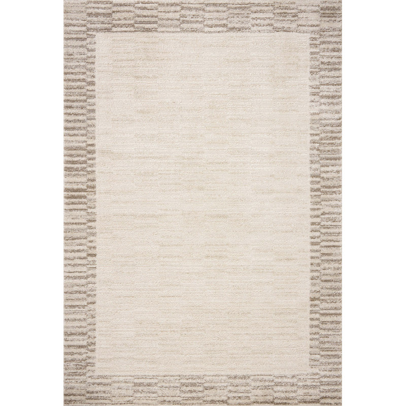 Chris Loves Julia x Loloi Calvin Ivory / Pebble Area Rug, Round 7'10"