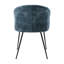 Chaises d'appoint modernes en velours bleu sarcelle, pieds en métal noir, 2 pour la décoration intérieure, 2 pièces de chaises avec pattes, plan de décoration