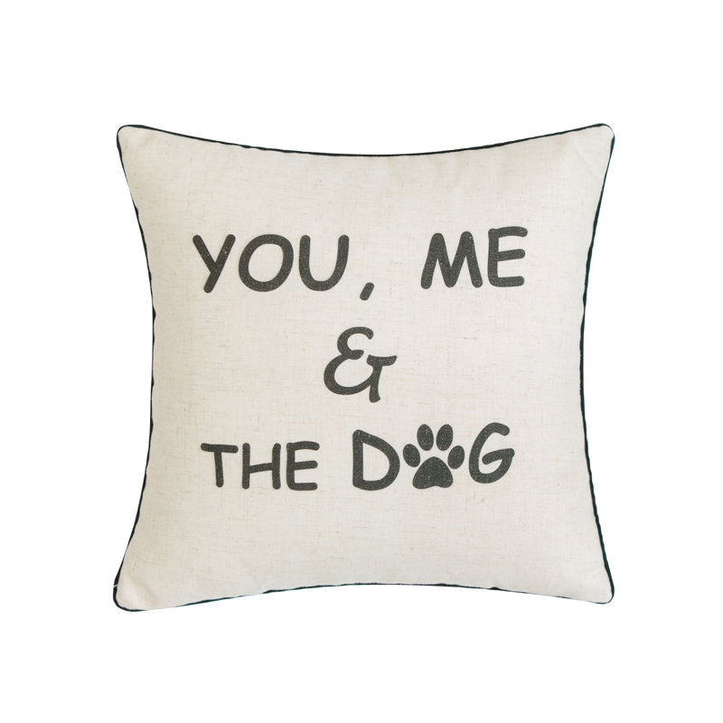 You Me And The Dog With Insert Pillow, Feather