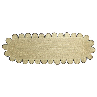 Runner, Seagrass, Scalloped Edge