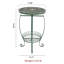 Table d'appoint d'extérieur, table de patio en mosaïque, tables d'appoint, tables de bout décoratives et support pour plante, véranda, terrasse, jardin, balcon, vert-1892965711