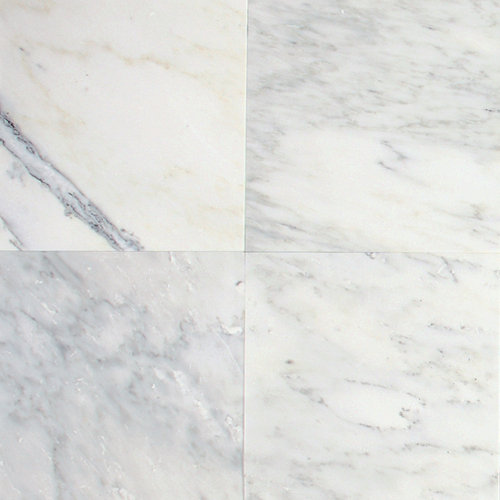 Marble Collection 24" x 12" Polished Natural Stone Field Tile in First Snow