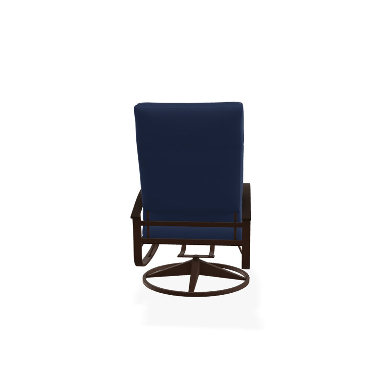 Belle Isle Outdoor Swivel Lounge Chair, Canvas Navy Sunbrella® Canvas, Kona P10, Textured Kona