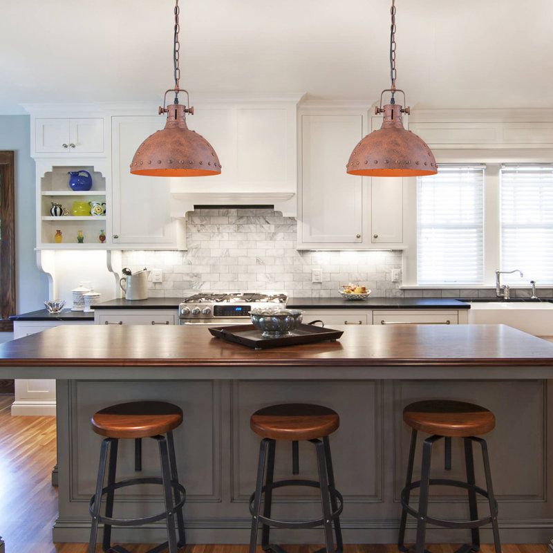1-light Metal Dome Single Pendant