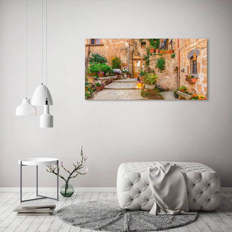 A Charming Street - Wrapped Canvas Print