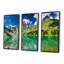 «Bright Day Mountain Lake», ensemble d'art mural sur toile encadré paysage-980664591-980664590
