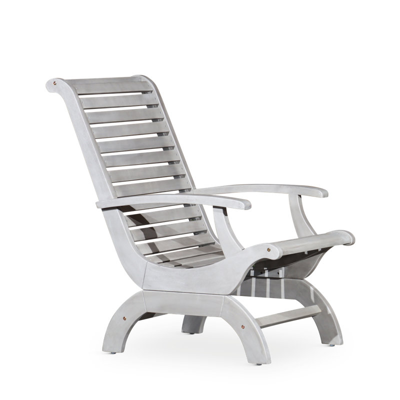 Chaise en bois d'eucalyptus, Gris argenté