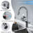 High Arc Pull-Down Kitchen Faucet - Single Hole Stainless Steel, Modern Sink Faucet-115810851
