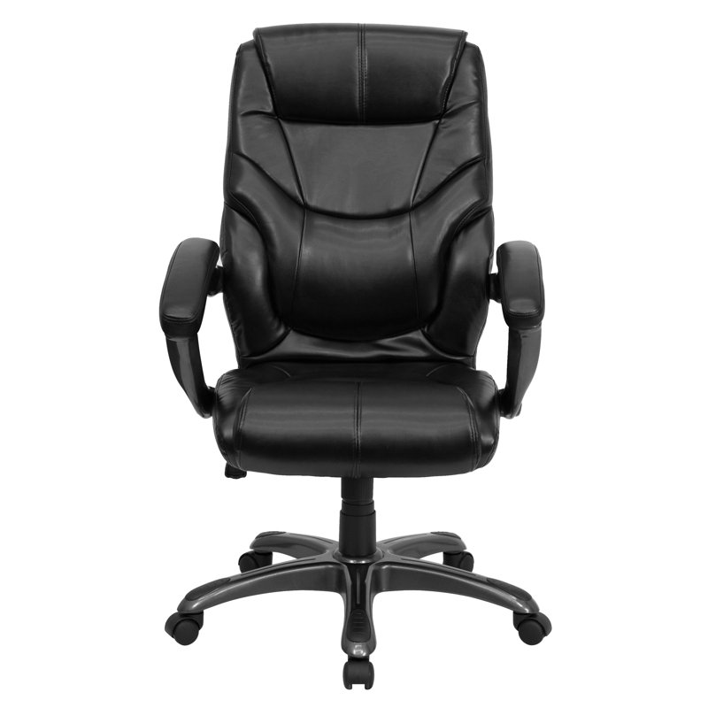Executive Swivel Ergonomic Office Chair with High Back Design, Padded Arms