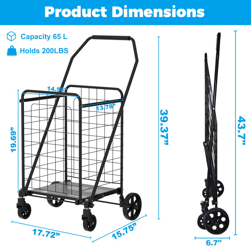 Shopping Cart With Shelf